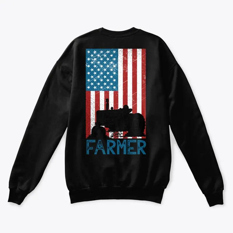 USA Flag Farmer Patriotic Farming Tshirt