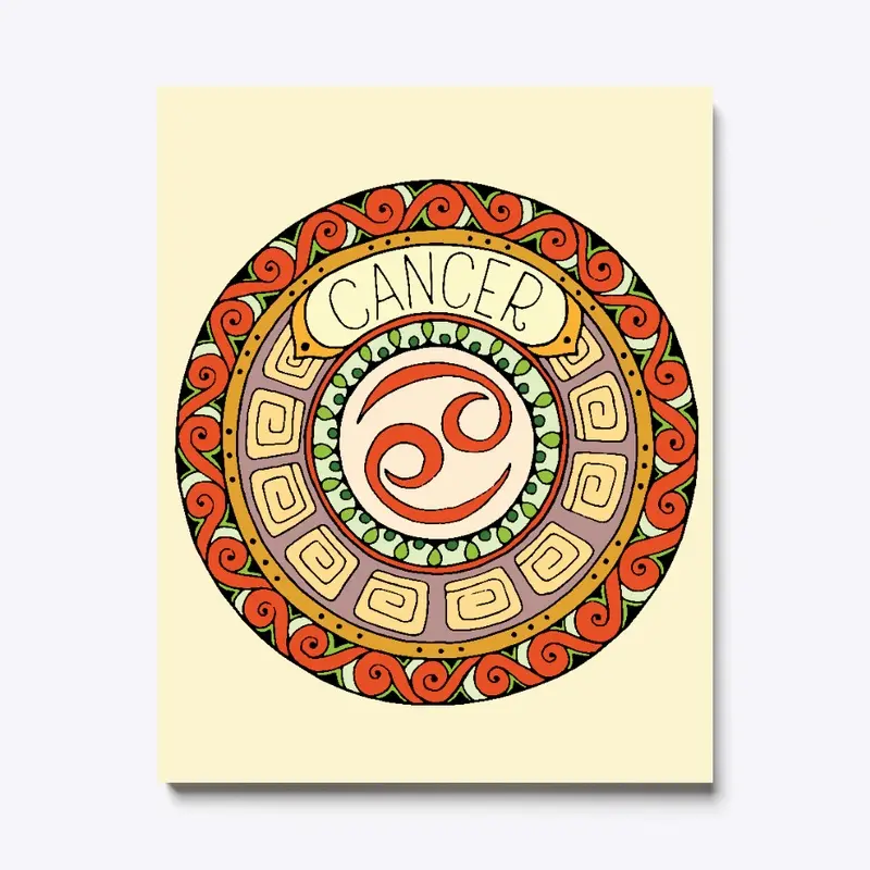 Horoscope Sign Cancer  Canvas Print