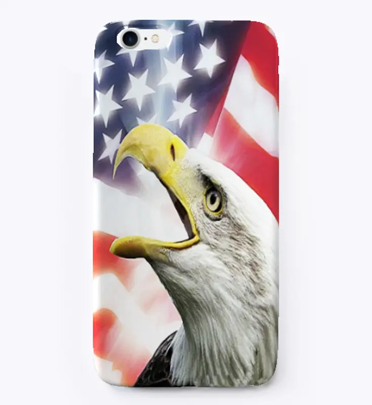 USA Flag Eagle iPhone Case