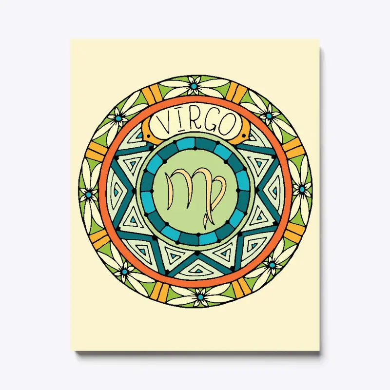 Horoscope Sign  Virgo  Canvas Print