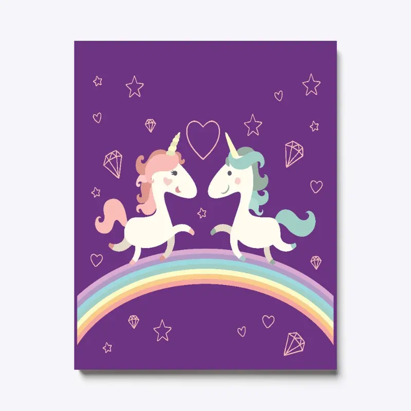 Unicorn Love Canvas Print