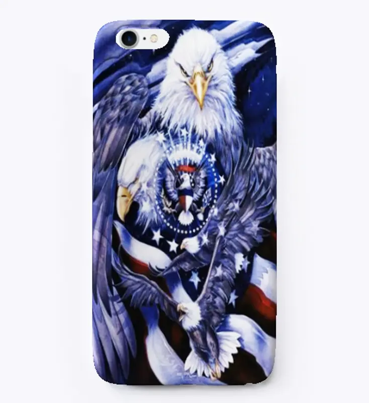 Bald  Eagle  American  Flag  iPhone case